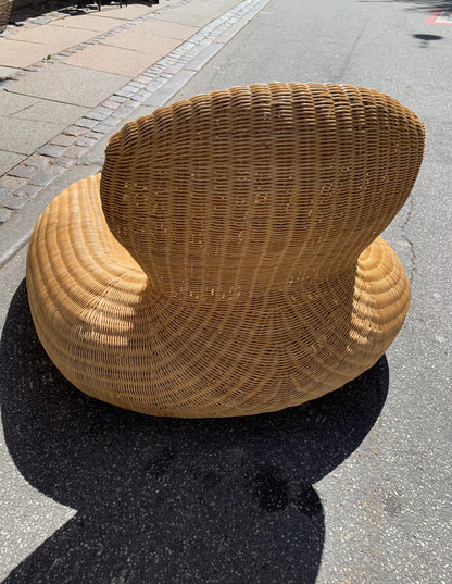 Vintage IKEA Rattan Lounge Chair "Storvik" by Carl Öjerstam