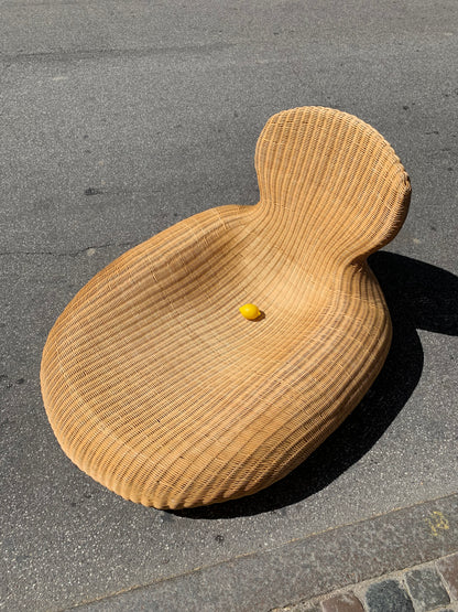 Vintage IKEA Rattan Lounge Chair "Storvik" by Carl Öjerstam