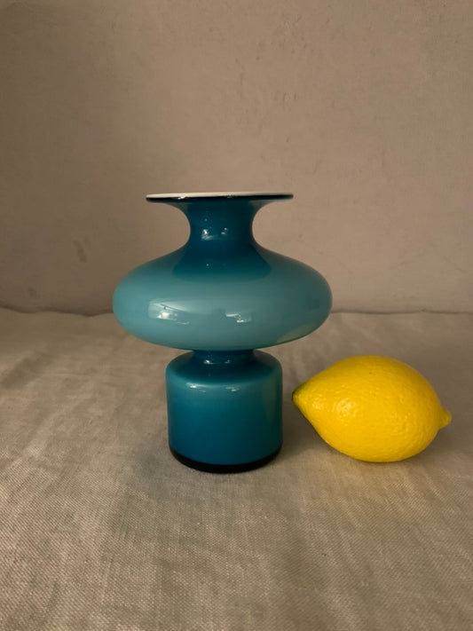 Vintage Blue Holmegaard "Carnaby" Vase
