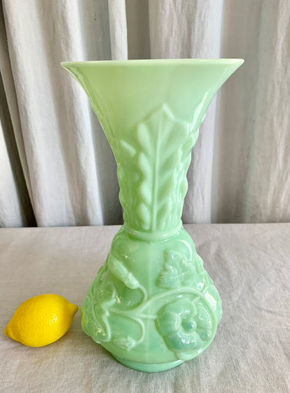 Green Opal glass Vase