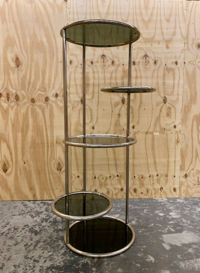 Circular 1970s Vintage Shelving Unit