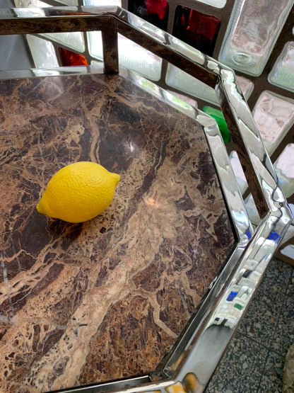 Chrome Marble Console - Drinks Trolley