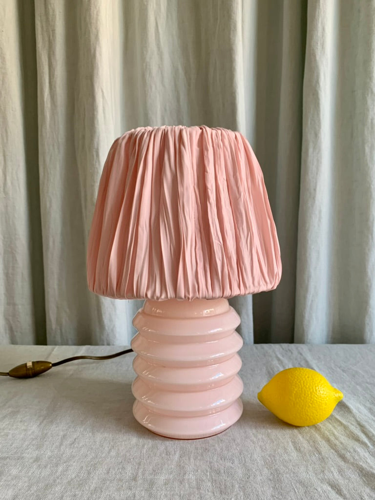 Pink Glass Table Lamp