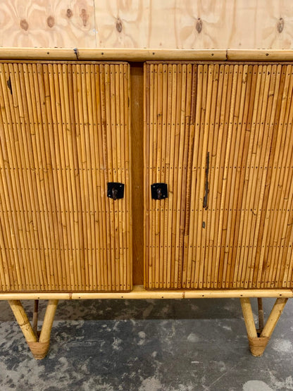 Vintage Bamboo Credenza