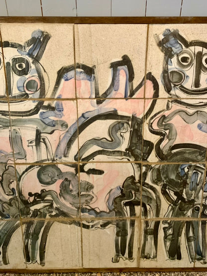 Vintage Danish Ceramic Relief by Sten Lykke Madsen for B&G, 1978