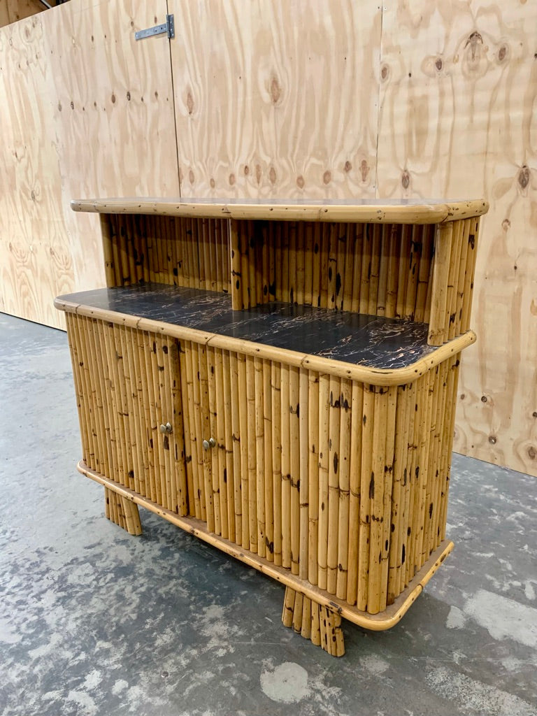 Vintage Bamboo Bar Cupboard