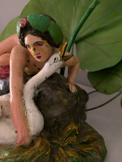 French "Leda and the Swan" Table Lamp