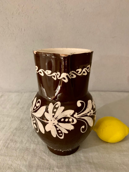 Brown Decorated Pitcher