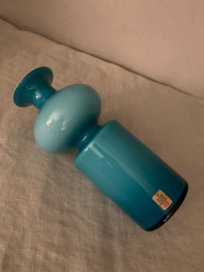 Vintage Blue Holmegaard "Carnaby" Vase
