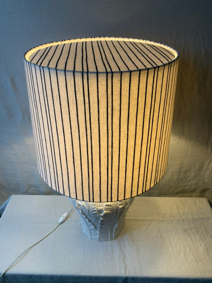 Large White Vintage Table Lamp