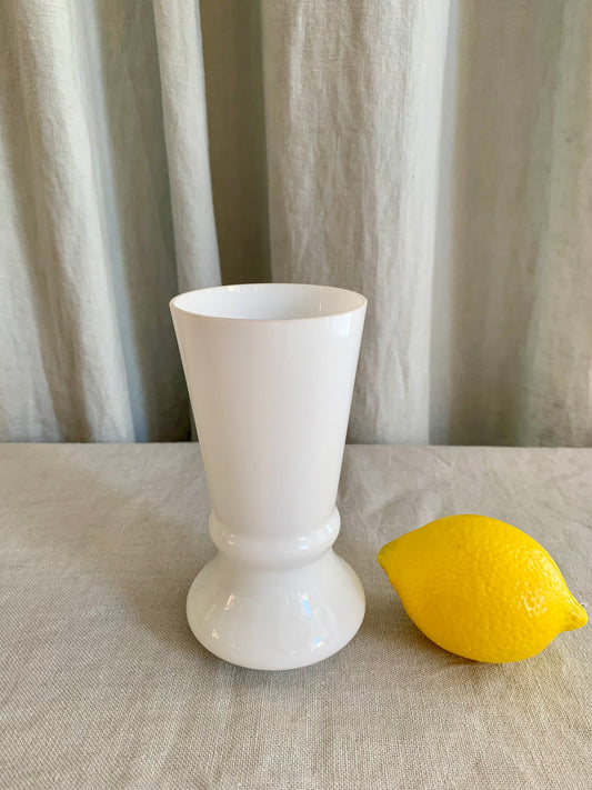 Antique French White Opal Glass Vase