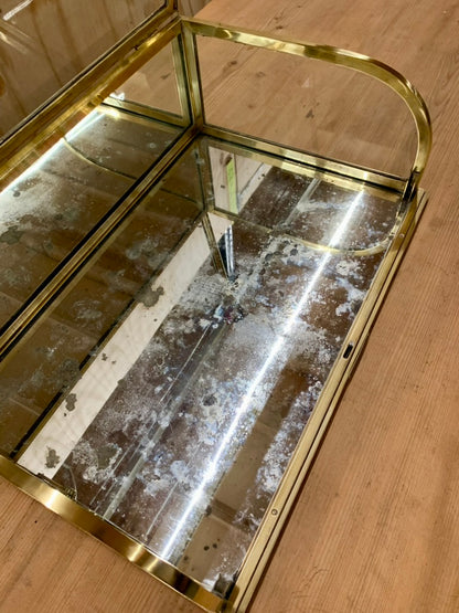 Vintage Brass Table Display Case - Vitrine
