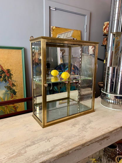 Brass Wall Display Cabinet