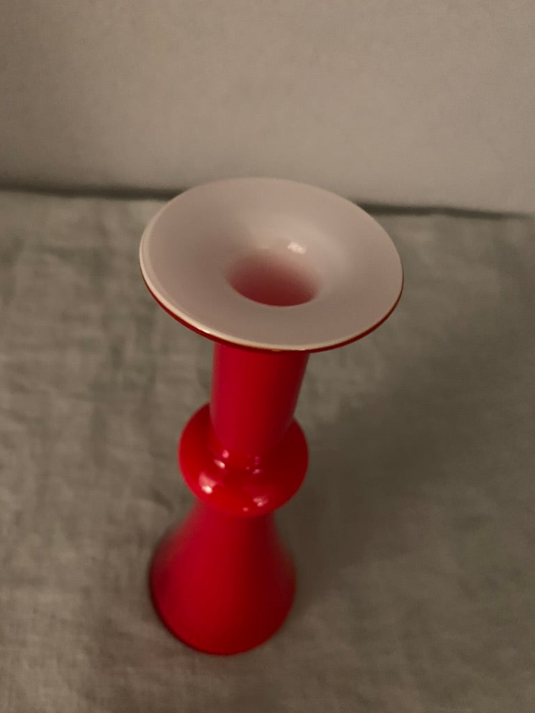 Vintage Red Holmegaard "Carnaby" Vase