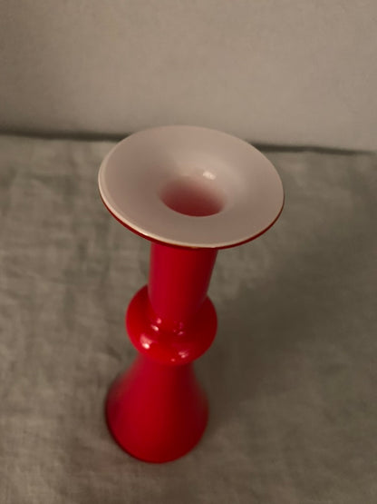 Vintage Red Holmegaard "Carnaby" Vase