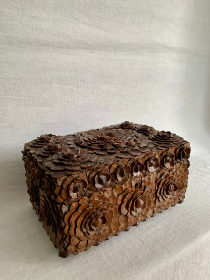 French Art Populaire Pine Cone Box