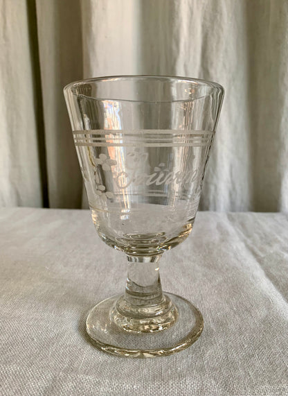 Antique French Souvenir Glass