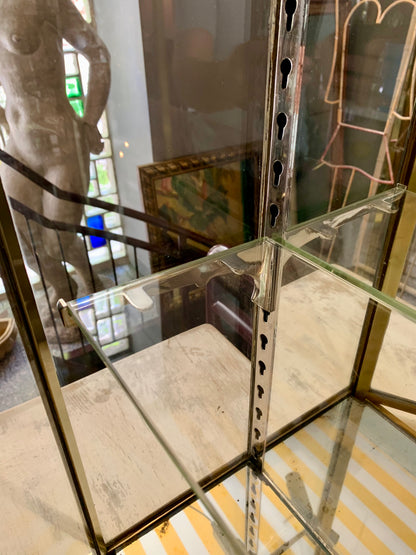 Brass Wall Display Cabinet