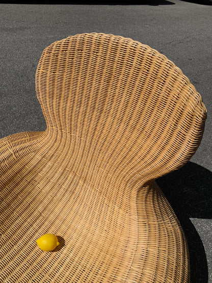 Vintage IKEA Rattan Lounge Chair "Storvik" by Carl Öjerstam