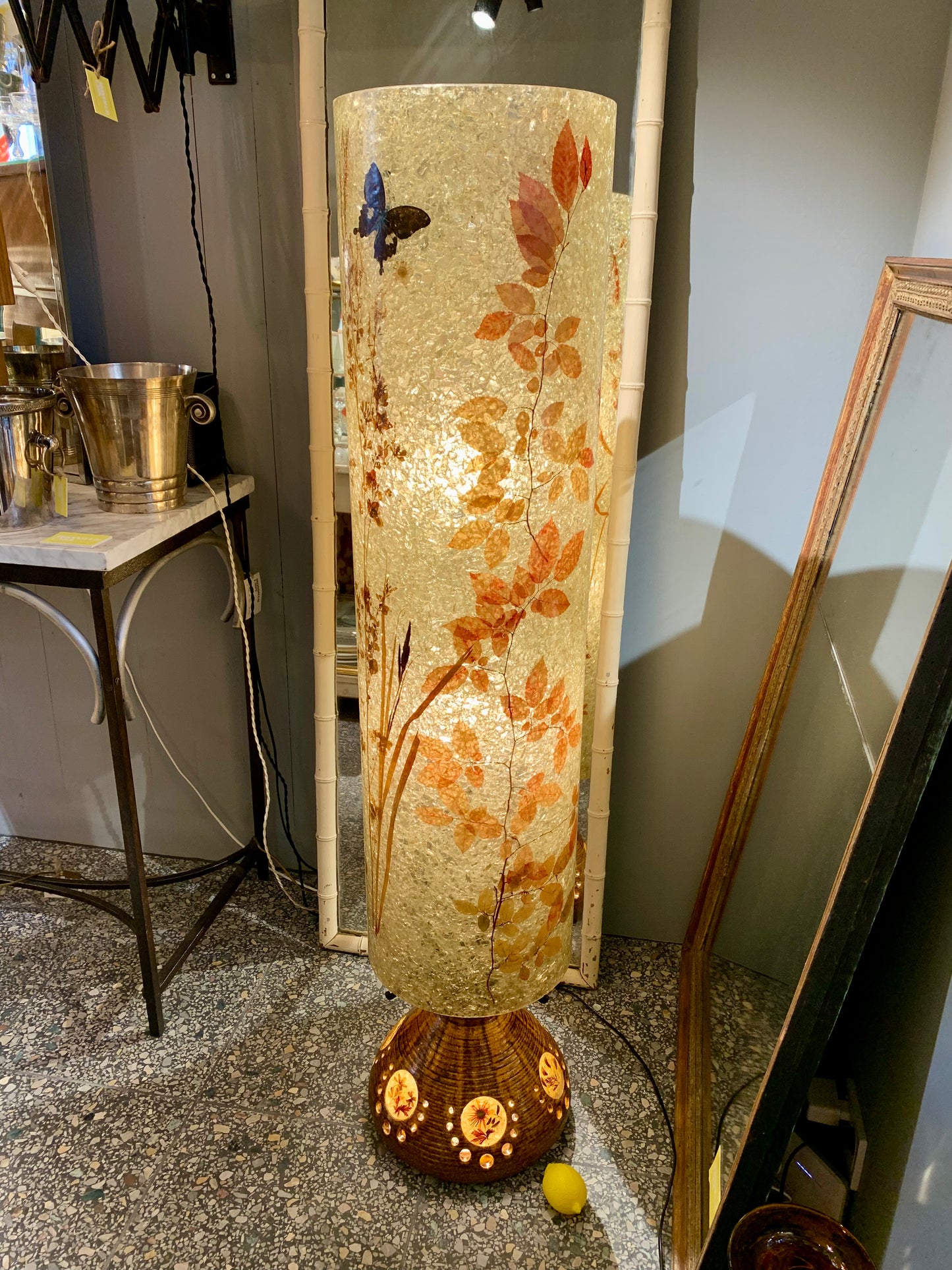 French 1970's Ceramic/Resin Floor Lamp