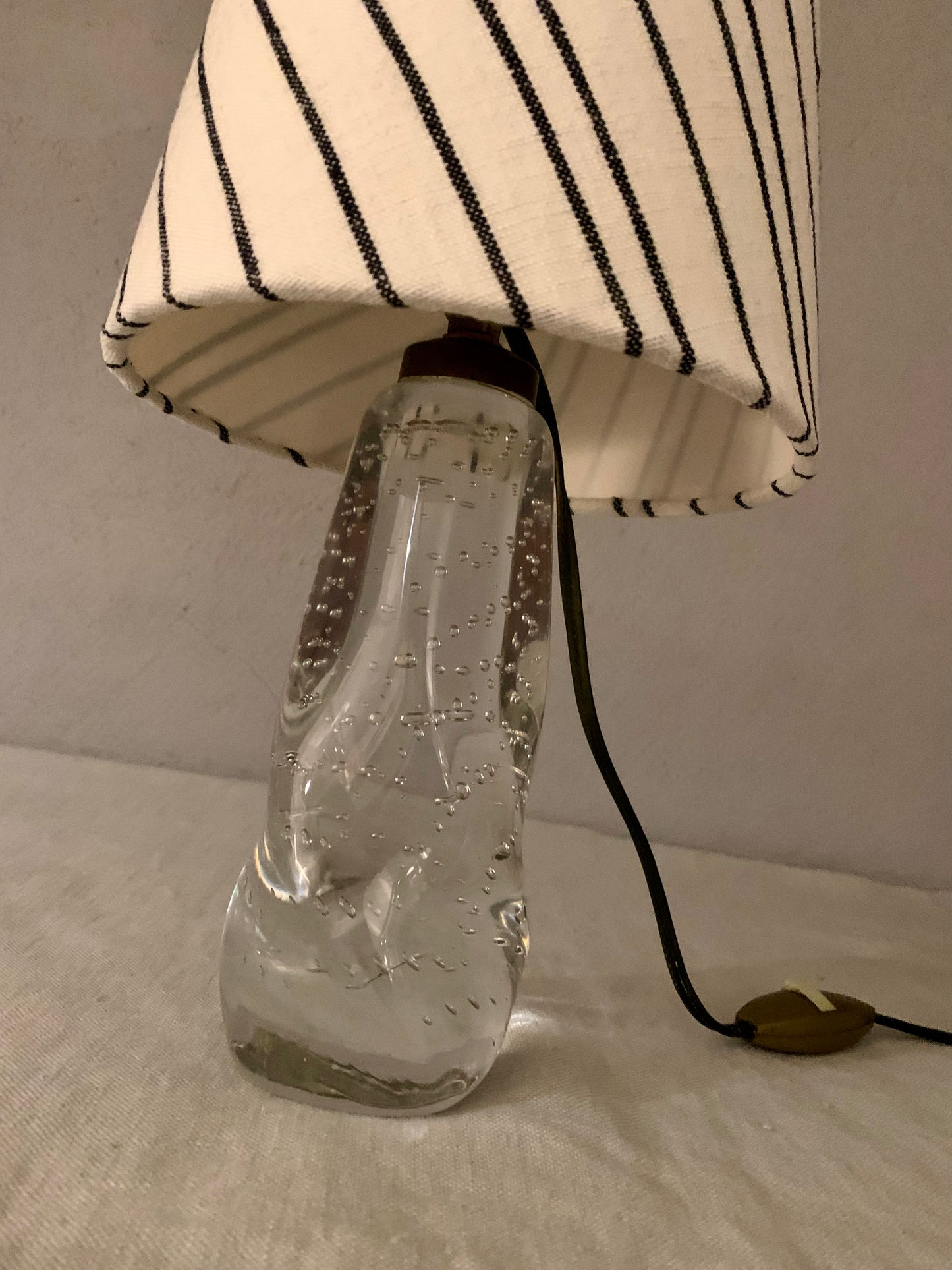French 1950's Glass Table Lamp
