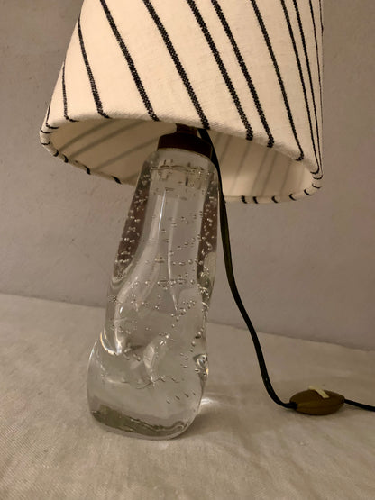 French 1950's Glass Table Lamp