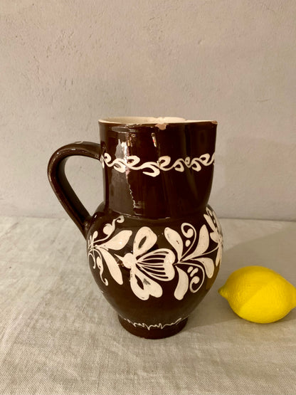Brown Decorated Pitcher
