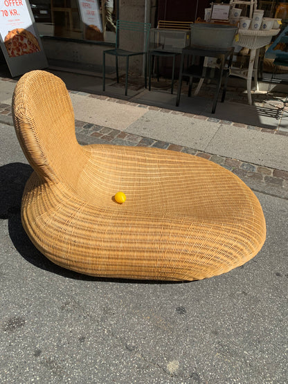 Vintage IKEA Rattan Lounge Chair "Storvik" by Carl Öjerstam