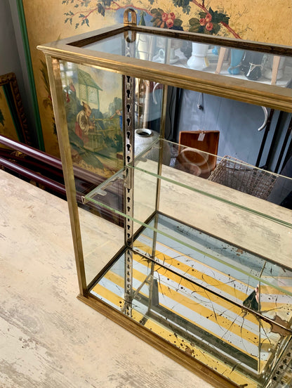 Brass Wall Display Cabinet