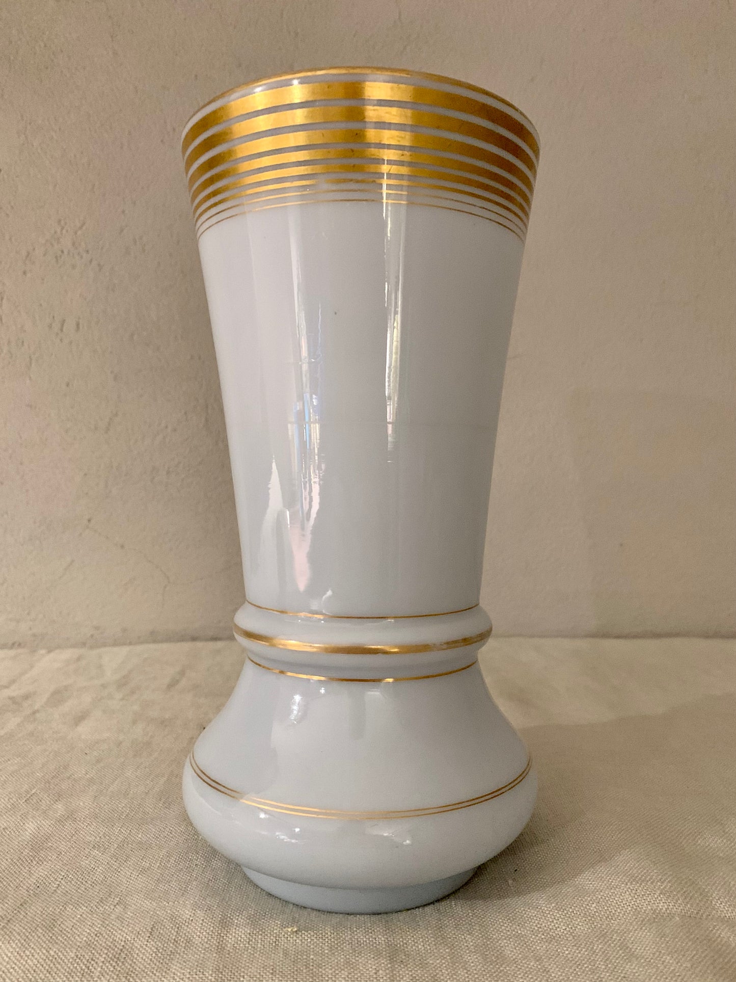 French Opal Glass Vase