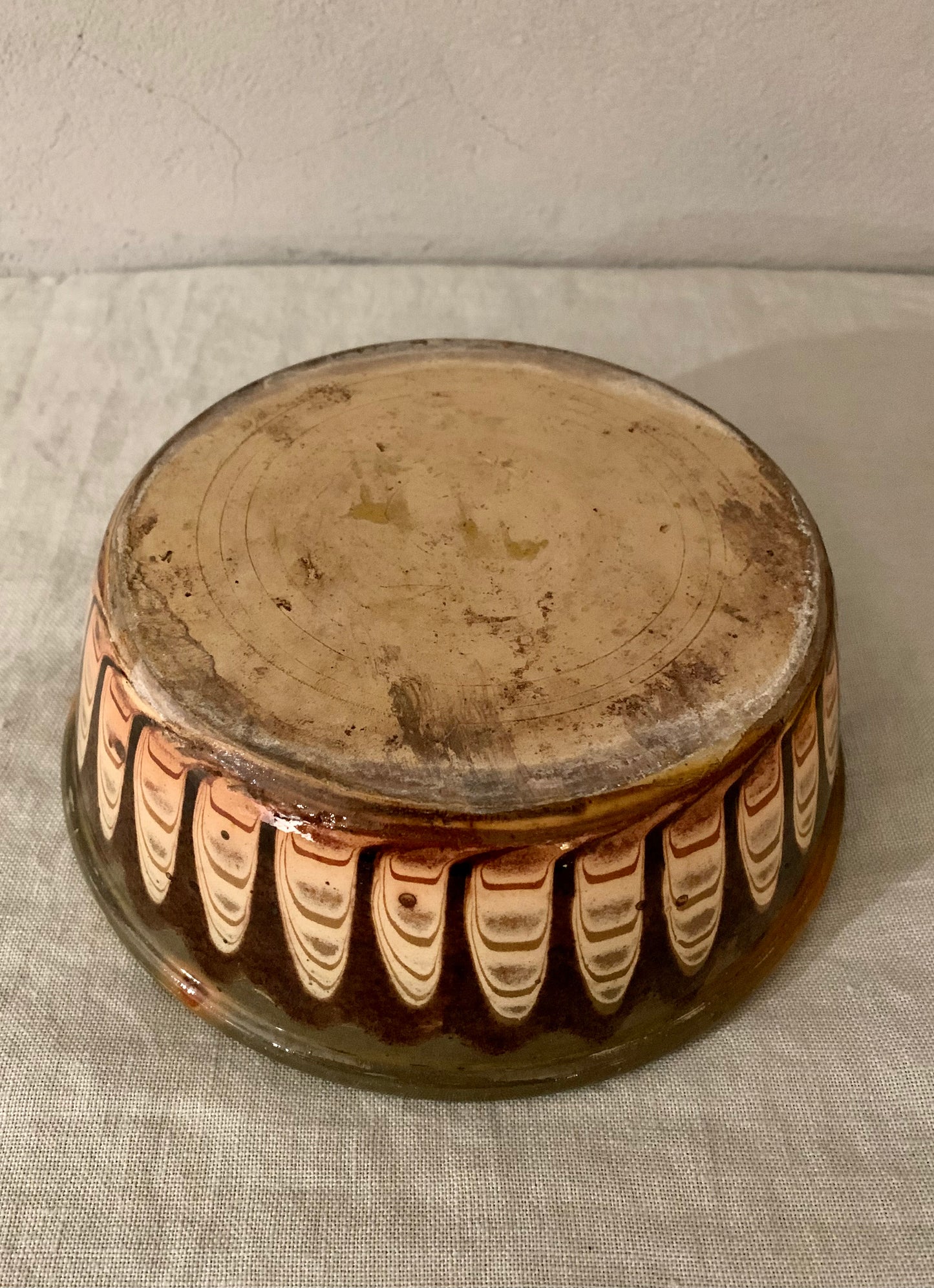 Clay Bowl with Dripping Glaze
