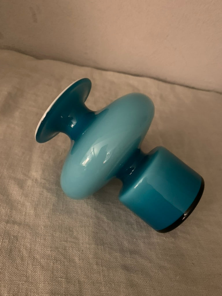 Vintage Blue Holmegaard "Carnaby" Vase