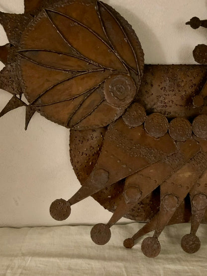 Vintage Wrought Iron Bird, 1970s