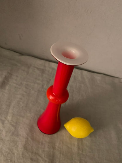 Vintage Red Holmegaard "Carnaby" Vase