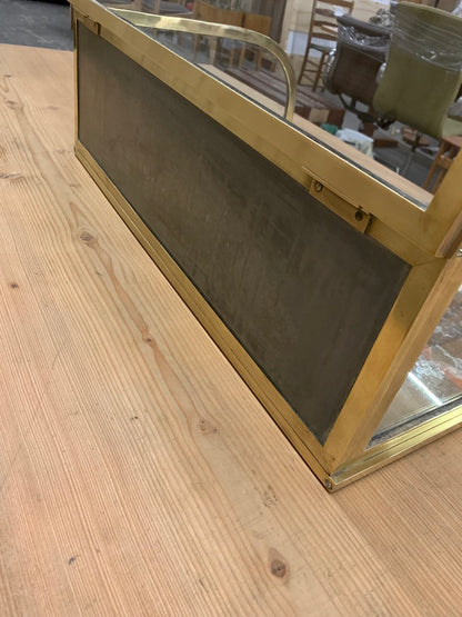 Vintage Brass Table Display Case - Vitrine