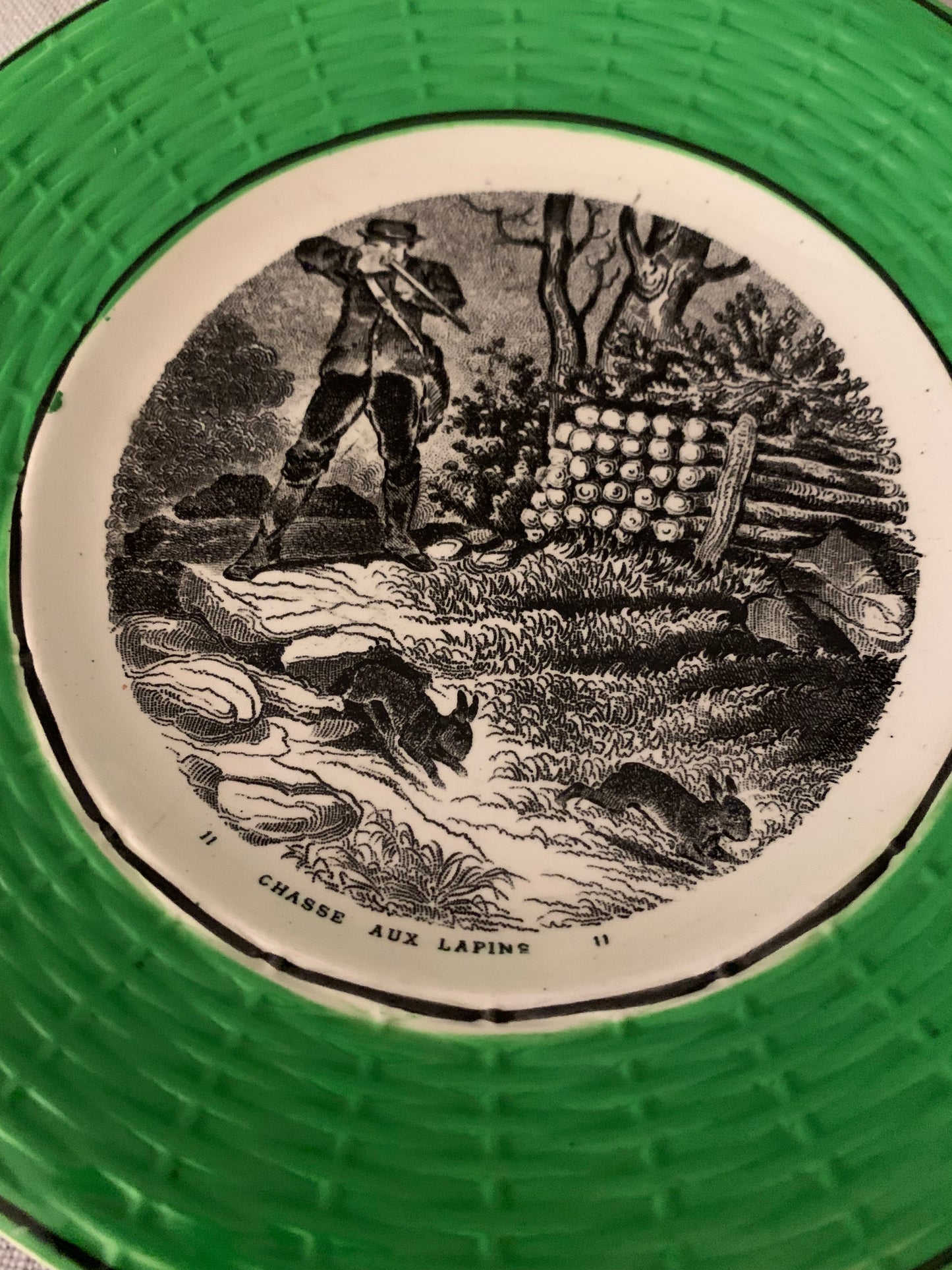 French Plates with "Hunting" motives