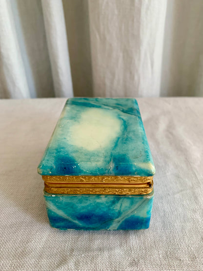 Vintage Onyx Jewelry Box