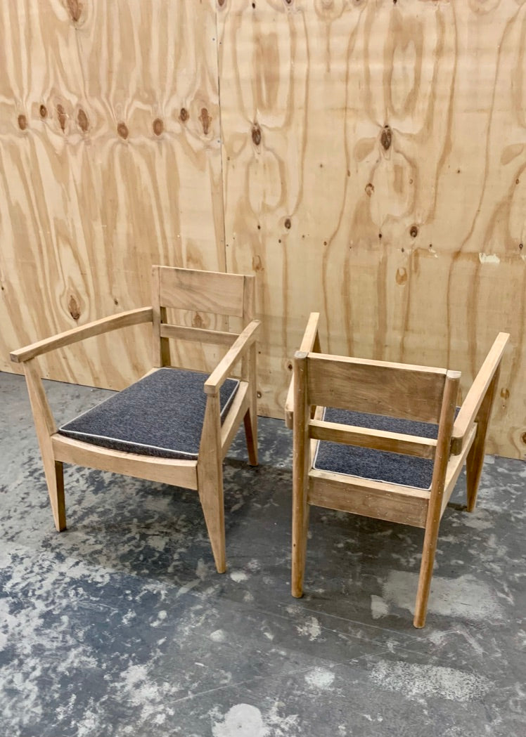 Pair of French 1940s Arm Chairs