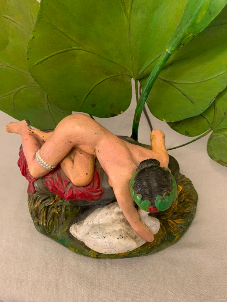 French "Leda and the Swan" Table Lamp