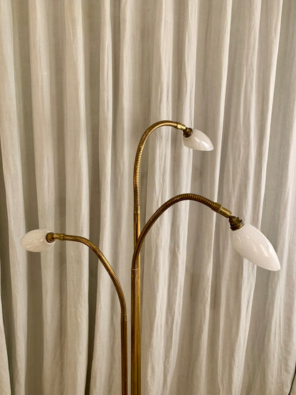 Vintage French Brass Floor Lamp