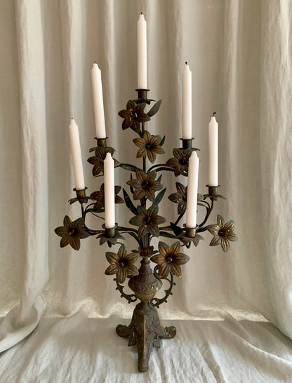 ANTIQUE FRENCH CHURCH CANDELABRA