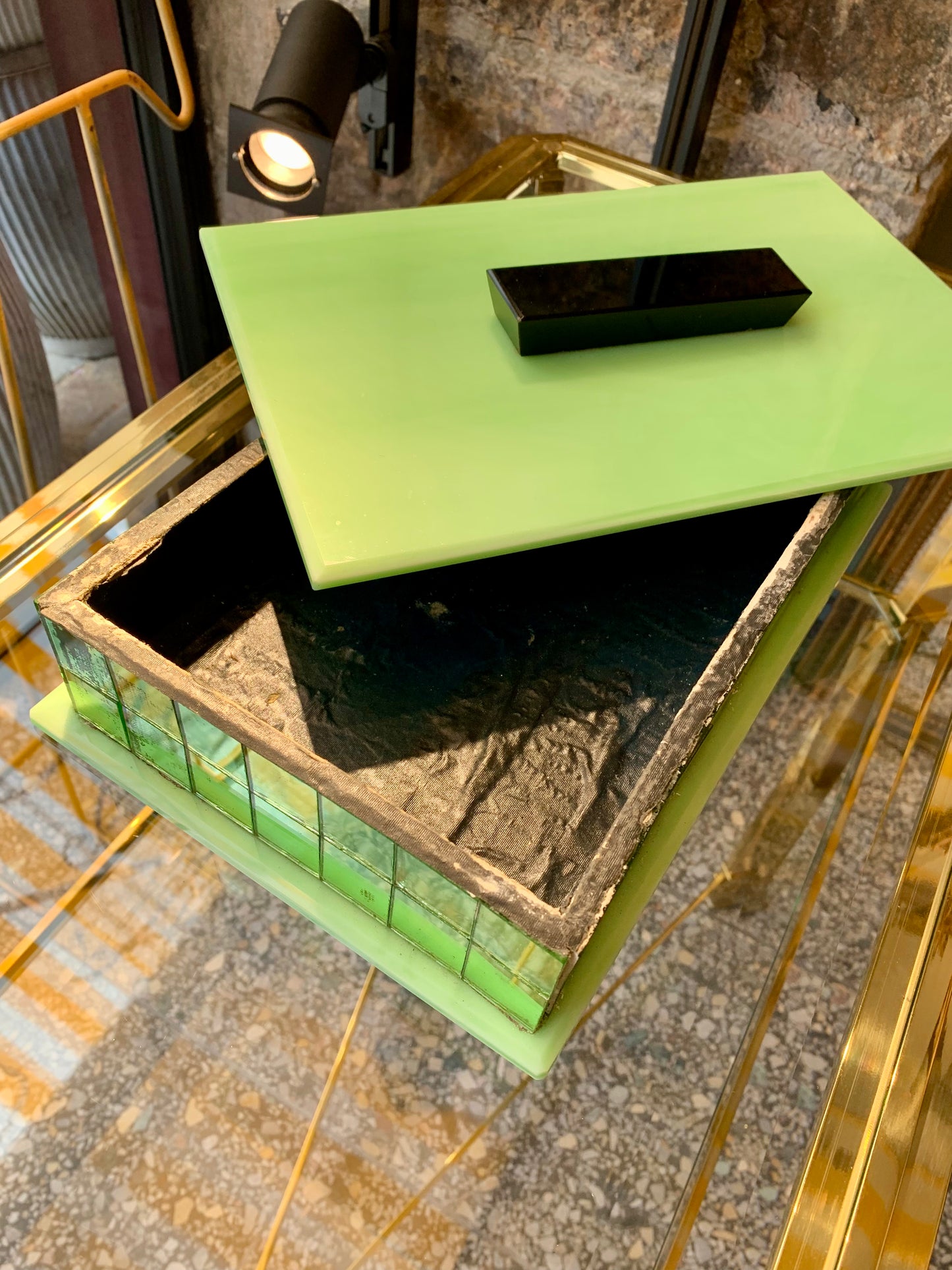 Art Deco Glass Jewellery Box
