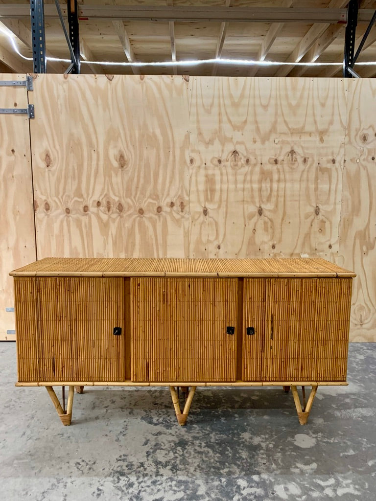 Vintage Bamboo Credenza