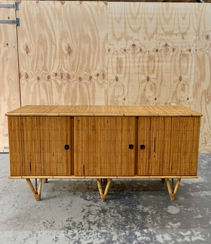 Vintage Bamboo Credenza