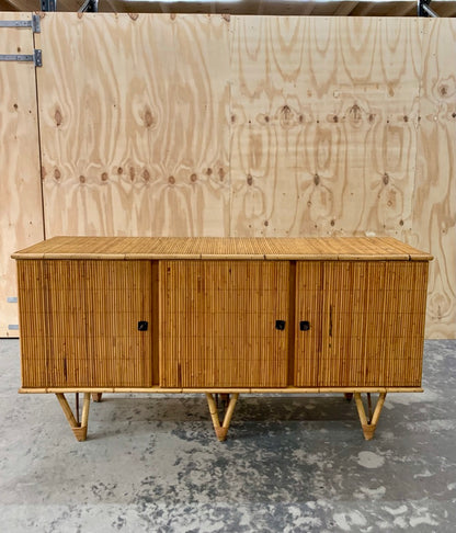 Vintage Bamboo Credenza