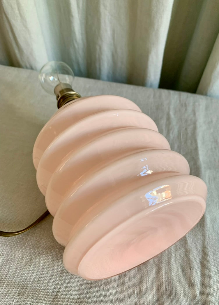 Pink Glass Table Lamp