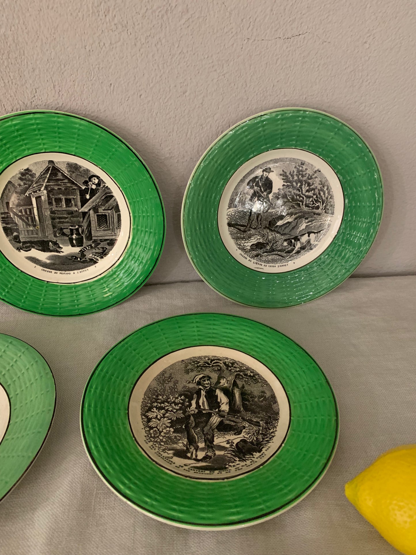 French Plates with "Hunting" motives