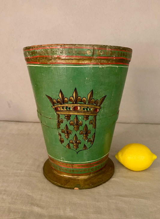 Hand Painted Antique Nobility Wooden Wessel