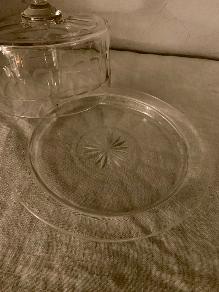 Crystal Glass Bell with Underplate