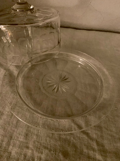 Crystal Glass Bell with Underplate